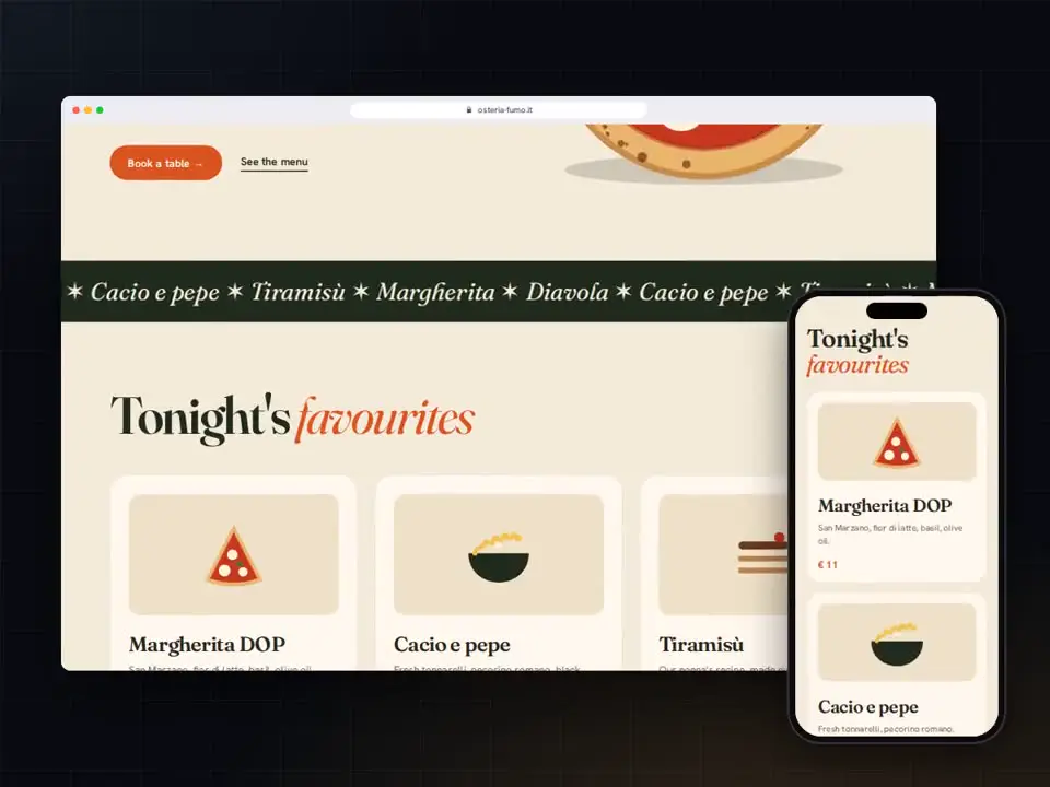Osteria Fumo: Ristorante · menu e prenotazioni